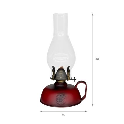Brilagi - Lampa naftowa MERLIN czerwona