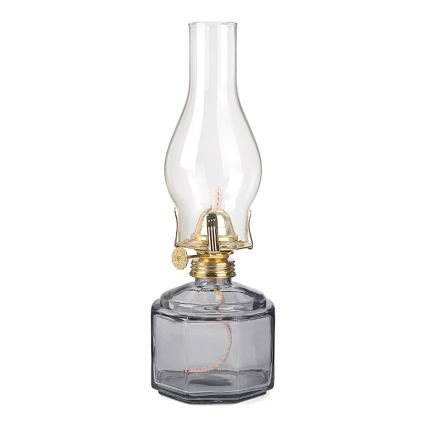 Brilagi - Lampa naftowa MERLIN dymna/szara