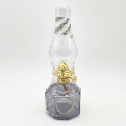 Brilagi - Lampa naftowa MERLIN dymna/szara