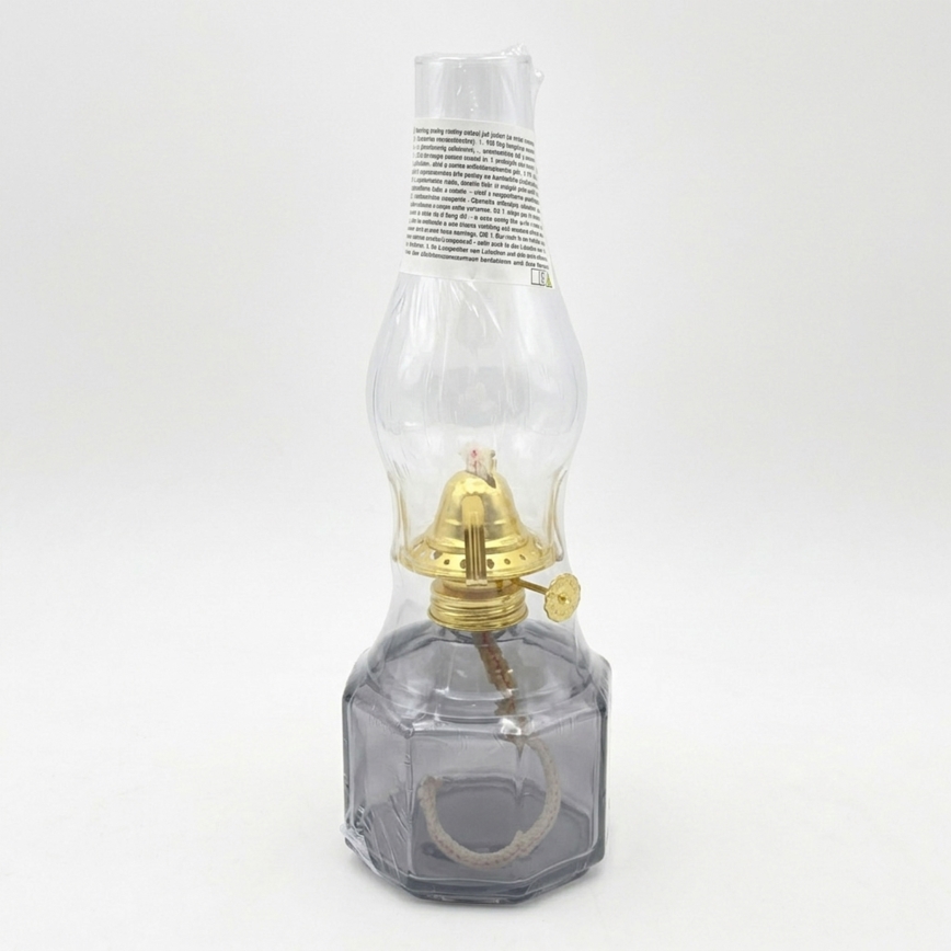 Brilagi - Lampa naftowa MERLIN dymna/szara