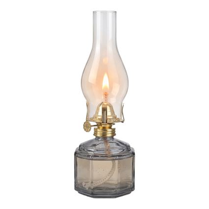 Brilagi - Lampa naftowa MERLIN dymna/szara