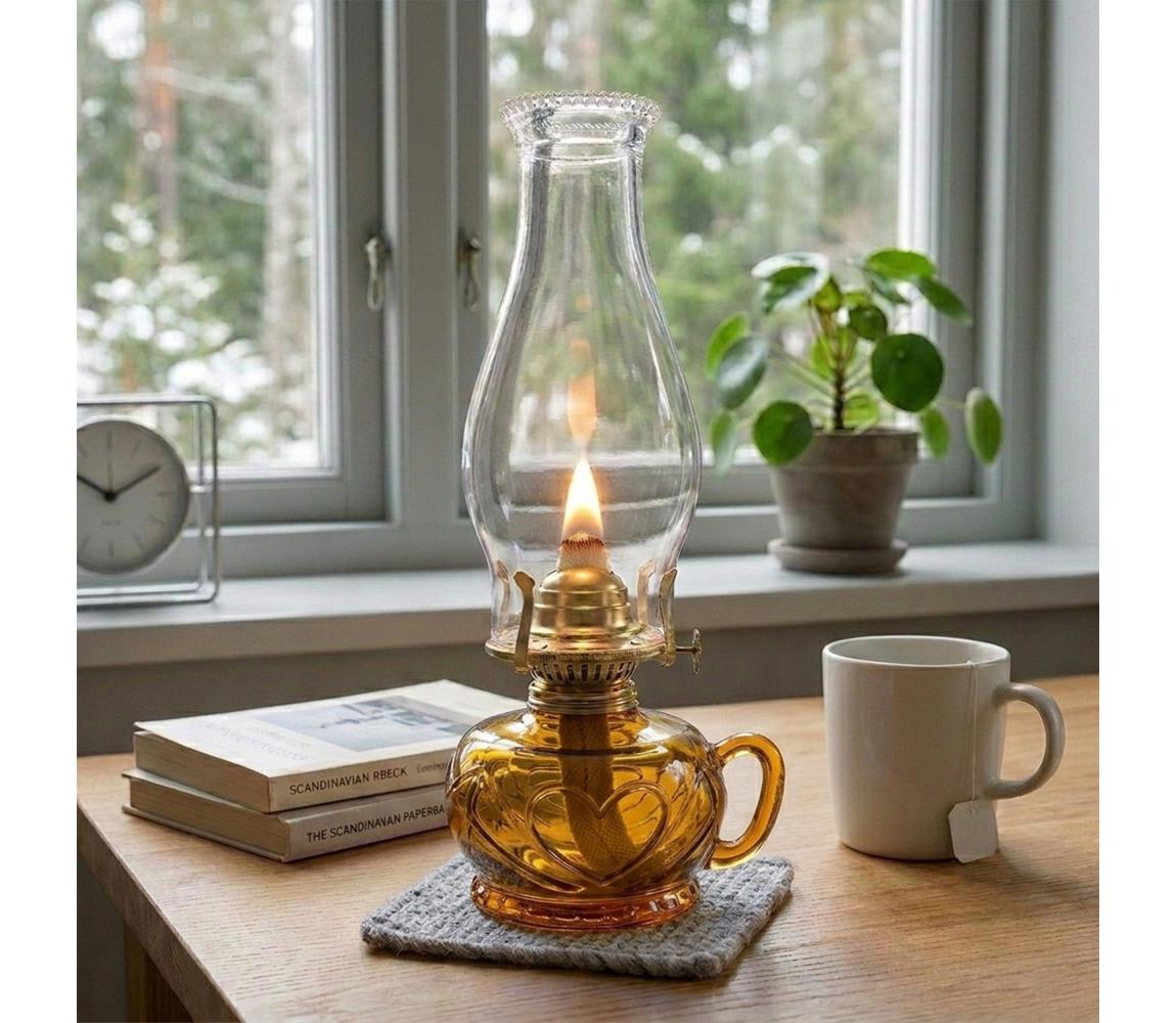 Brilagi - Lampa naftowa MERLIN, pomarańczowa