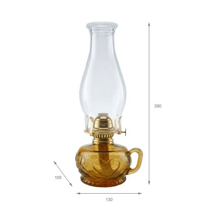 BRILAGI - Lampa naftowa MERLIN pomarańczowa