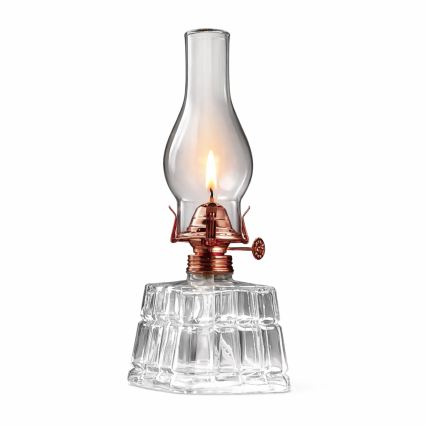 Brilagi - Lampa naftowa MERLIN, przezroczysta/brązowa/patyna
