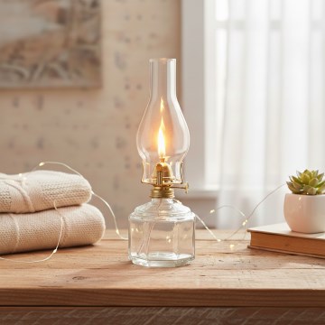 Brilagi - Lampa naftowa MERLIN przezroczysta