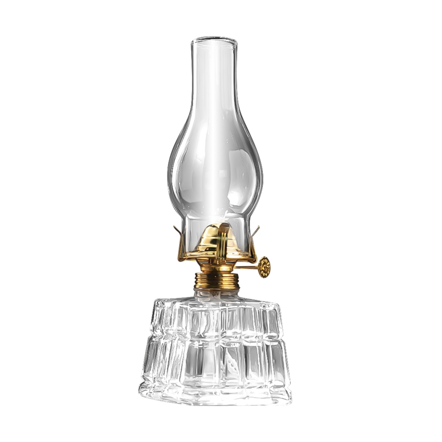 Brilagi - Lampa naftowa MERLIN przezroczysta/złota