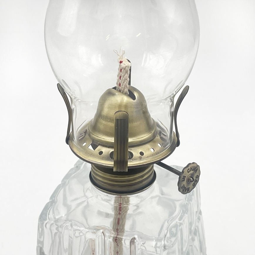Brilagi - Lampa naftowa MERLIN przezroczysta/złota/patyna
