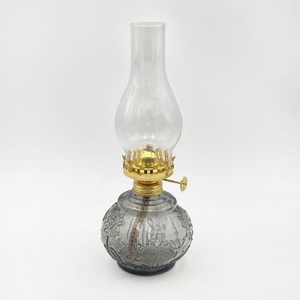BRILAGI - Lampa naftowa MERLIN przydymiona/szara