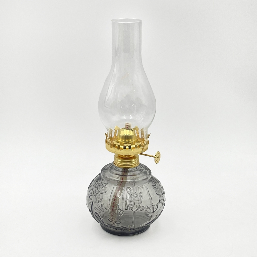 BRILAGI - Lampa naftowa MERLIN przydymiona/szara