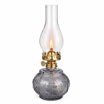 BRILAGI - Lampa naftowa MERLIN przydymiona/szara