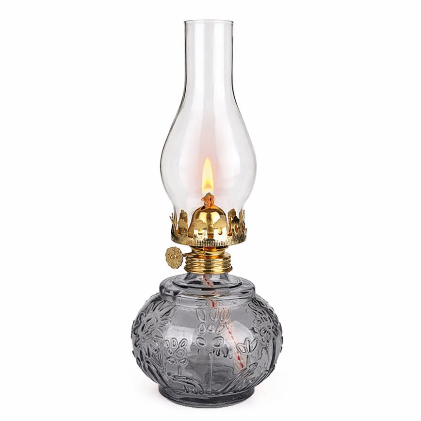 BRILAGI - Lampa naftowa MERLIN przydymiona/szara
