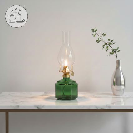 Brilagi - Lampa naftowa MERLIN zielona