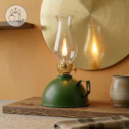 Brilagi - Lampa naftowa MERLIN zielona