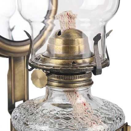 Brilagi - Lampa naftowa MERLIN złota/patina