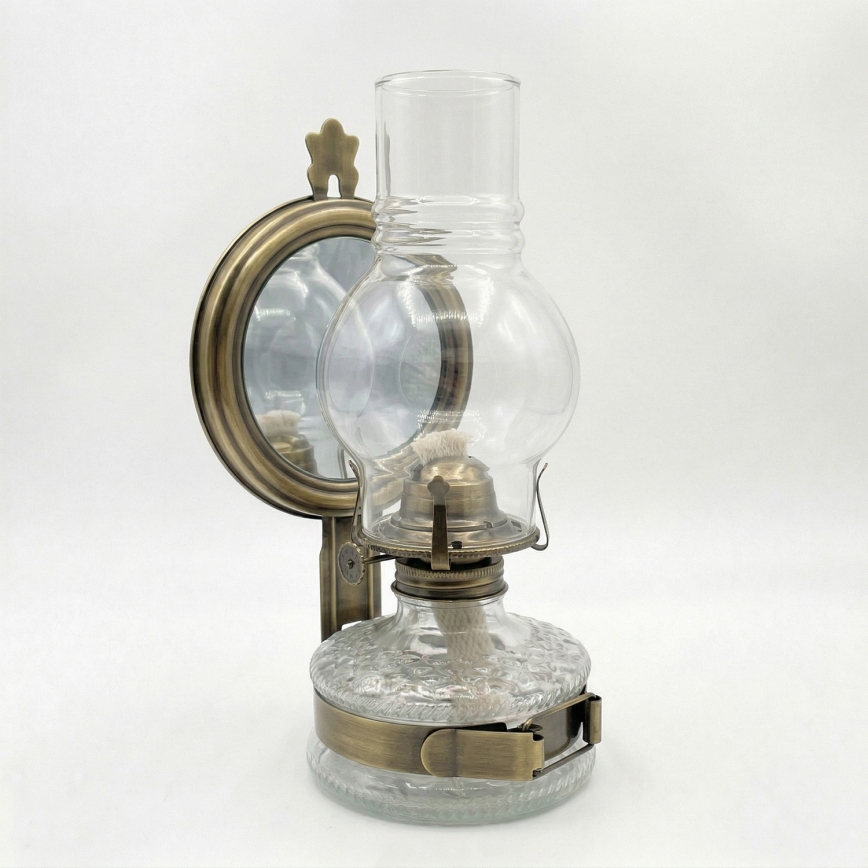 Brilagi - Lampa naftowa MERLIN złota/patina