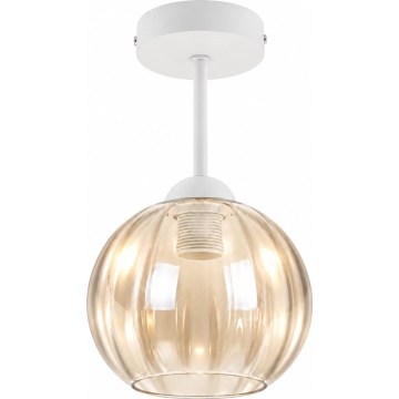 BRILAGI - Lampa natynkowa LED RETRO GLASS 1xE27/60W/230V Ø 18 cm biały/przydymiony beżowy