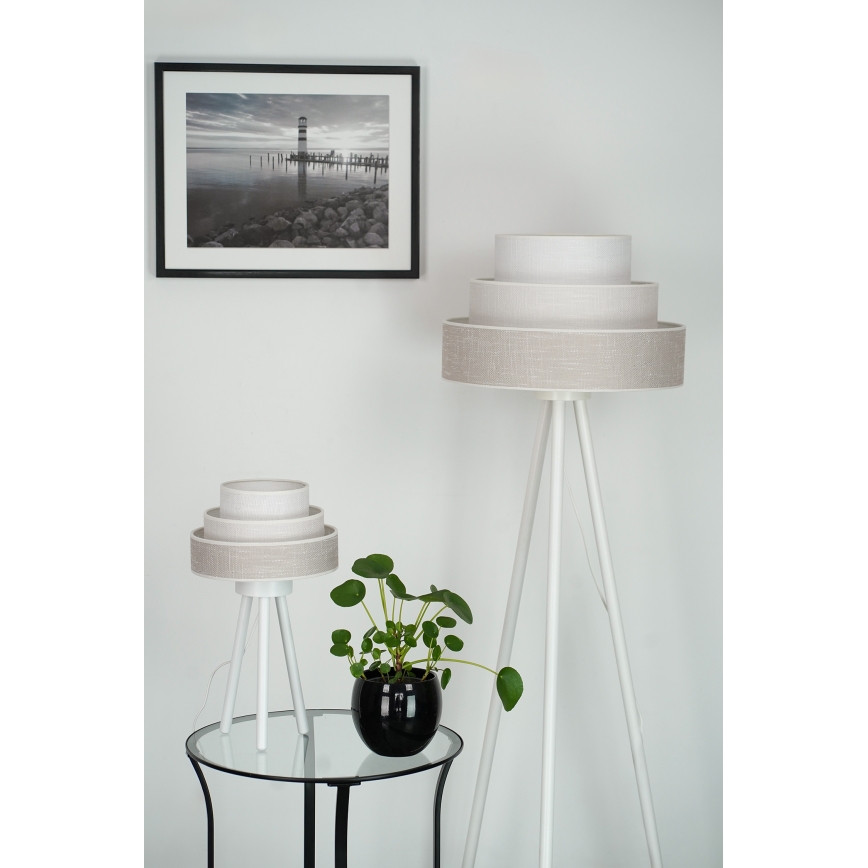 Brilagi - Lampa podłogowa ALASKA LUNETA 1xE27/15W/230V szare/kremowy