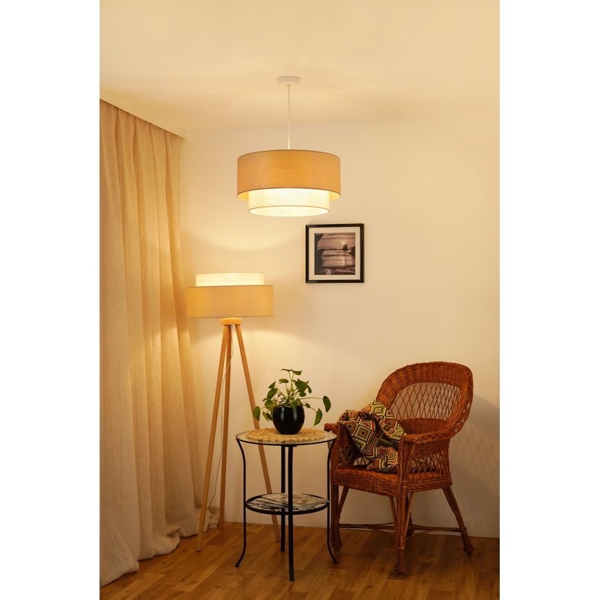 Brilagi - Lampa podłogowa ARIZONA BOHO 1xE27/15W/230V beżowa