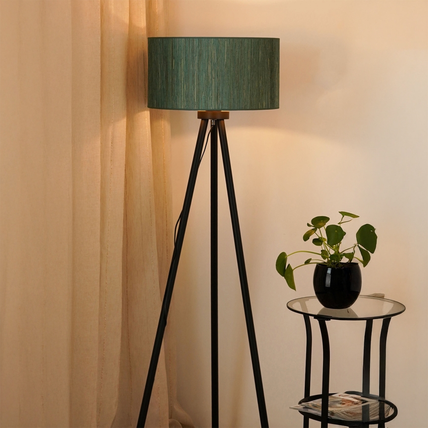 Brilagi - Lampa podłogowa BOSTON ROLLER 1xE27/15W/230V słoma zielony/złoty