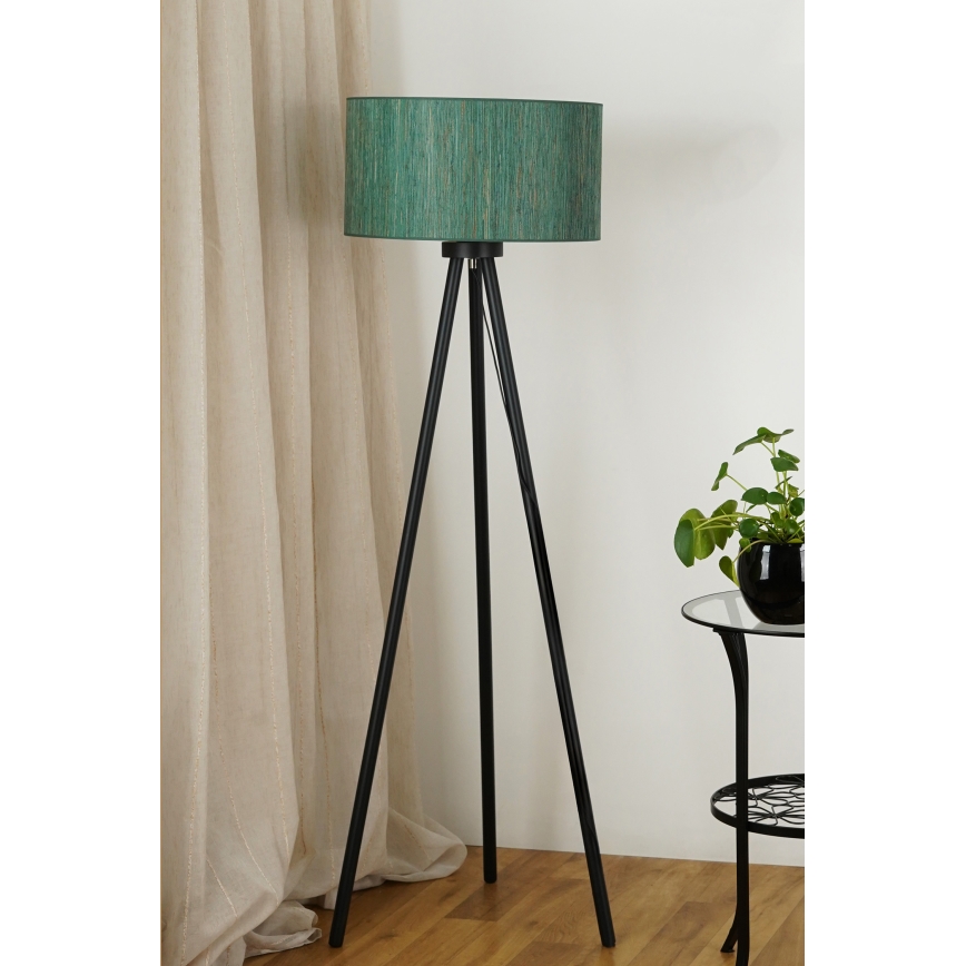 Brilagi - Lampa podłogowa BOSTON ROLLER 1xE27/15W/230V słoma zielony/złoty