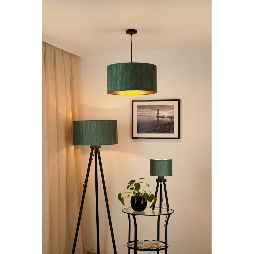 Brilagi - Lampa podłogowa BOSTON ROLLER 1xE27/15W/230V słoma zielony/złoty