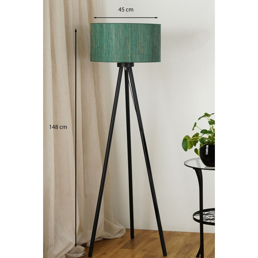 Brilagi - Lampa podłogowa BOSTON ROLLER 1xE27/15W/230V słoma zielony/złoty
