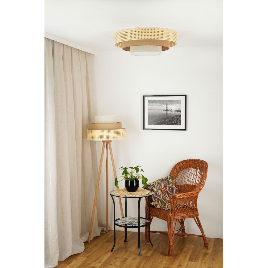 Brilagi - Lampa podłogowa CEDAR LUNETA 1xE27/15W/230V beżowe/brązowe/kremowy