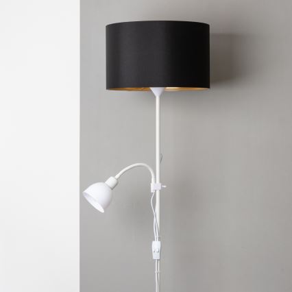 Brilagi - Lampa podłogowa CERIA 1xE27/100W/230V + 1xE14/25W biała/czarna