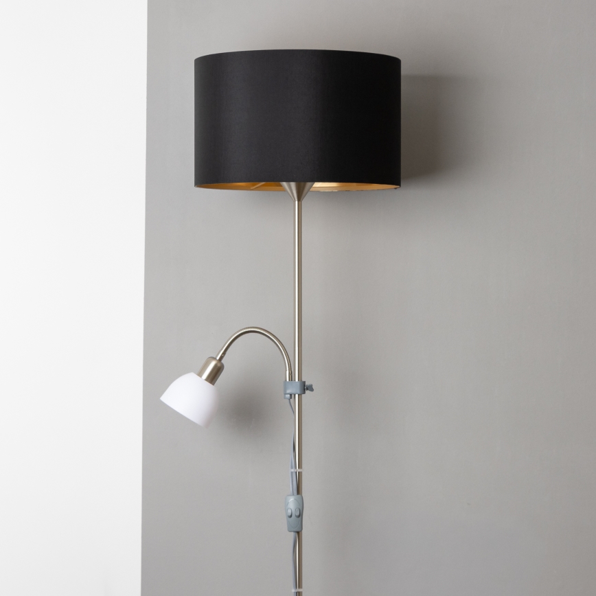 Brilagi - Lampa podłogowa CERIA 1xE27/100W/230V + 1xE14/25W matowy chrom/czarny