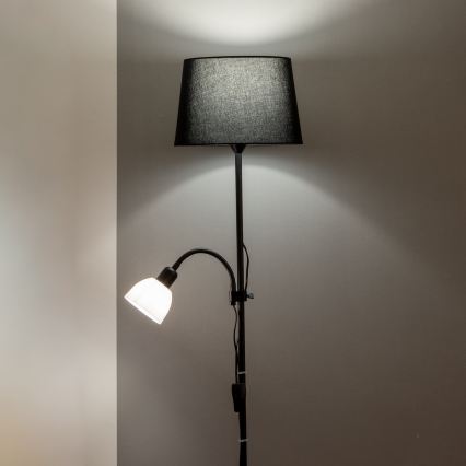Brilagi - Lampa podłogowa CERIA 2 w 1 1xE27/100W/230V + 1xE14/25W czarna