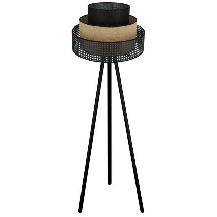 Brilagi - Lampa podłogowa DAKOTA LUNETA 1xE27/15W/230V czarna/beżowa