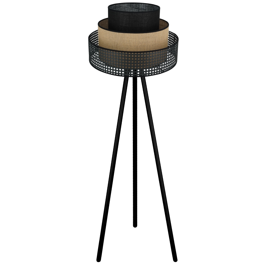 Brilagi - Lampa podłogowa DAKOTA LUNETA 1xE27/15W/230V czarna/beżowa
