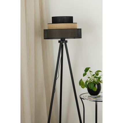 Brilagi - Lampa podłogowa DAKOTA LUNETA 1xE27/15W/230V czarna/beżowa
