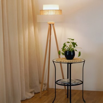 Brilagi - Lampa podłogowa DENVER LUNETA 1xE27/15W/230V beżowe/brązowe/kremowy