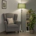 Brilagi - Lampa podłogowa LED CERIA 1xE27/60W/230V śr. 45 cm, chrom błyszczący / zielony