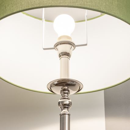 Brilagi - Lampa podłogowa LED CERIA 1xE27/60W/230V śr. 45 cm, chrom błyszczący / zielony
