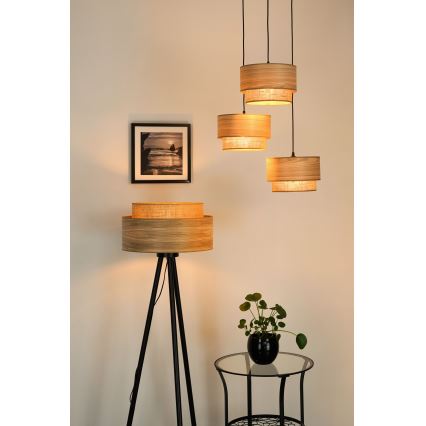 Brilagi - Lampa podłogowa MONTANA BOHO 1xE27/15W/230V brązowe/czarne