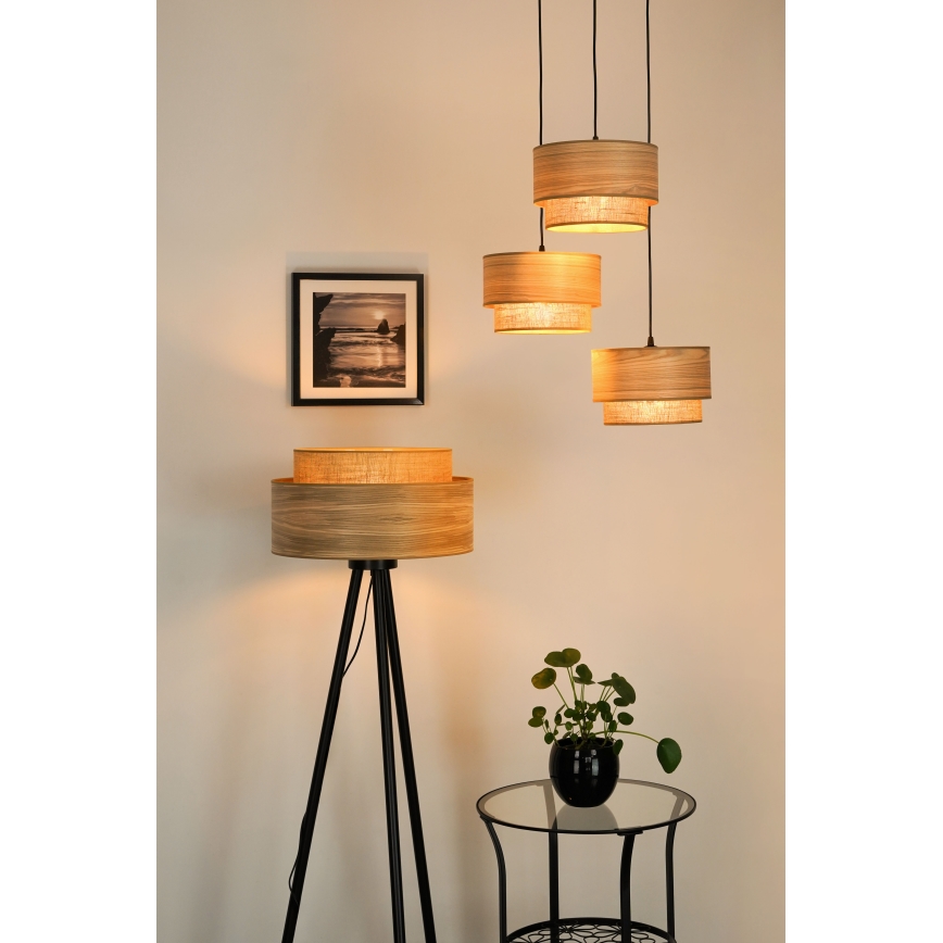 Brilagi - Lampa podłogowa MONTANA BOHO 1xE27/15W/230V brązowe/czarne