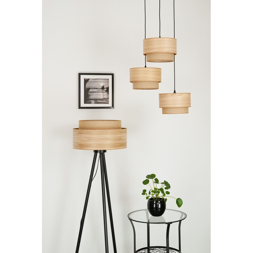 Brilagi - Lampa podłogowa MONTANA BOHO 1xE27/15W/230V brązowe/czarne