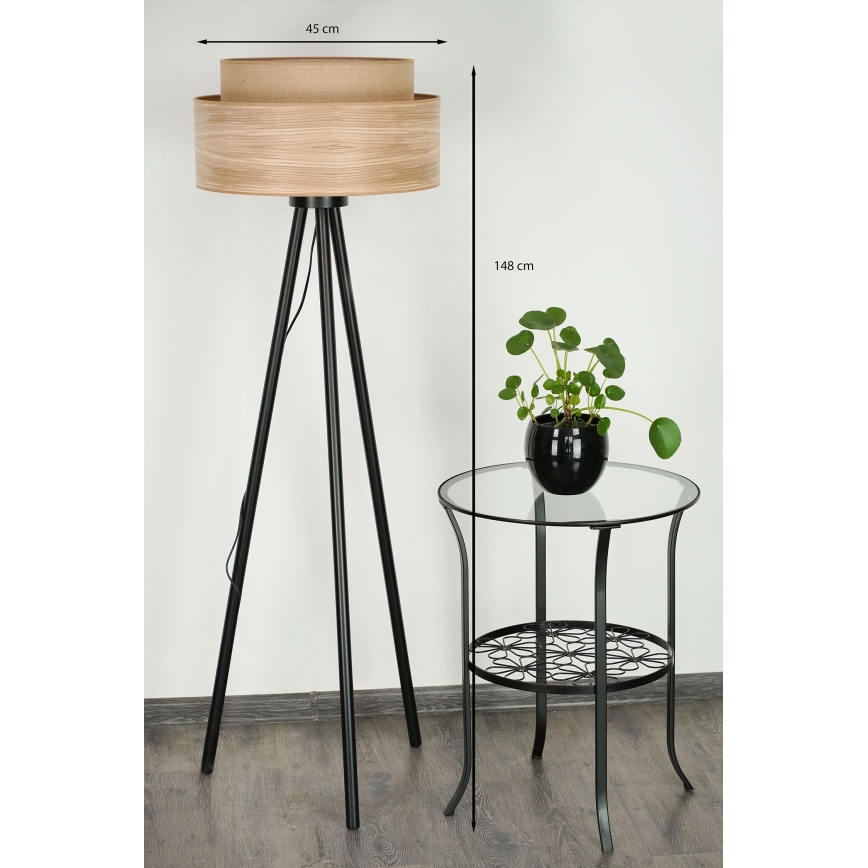 Brilagi - Lampa podłogowa MONTANA BOHO 1xE27/15W/230V brązowe/czarne
