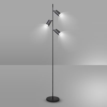 Brilagi - Lampa podłogowa SELE 3xGU10/30W/230V czarny