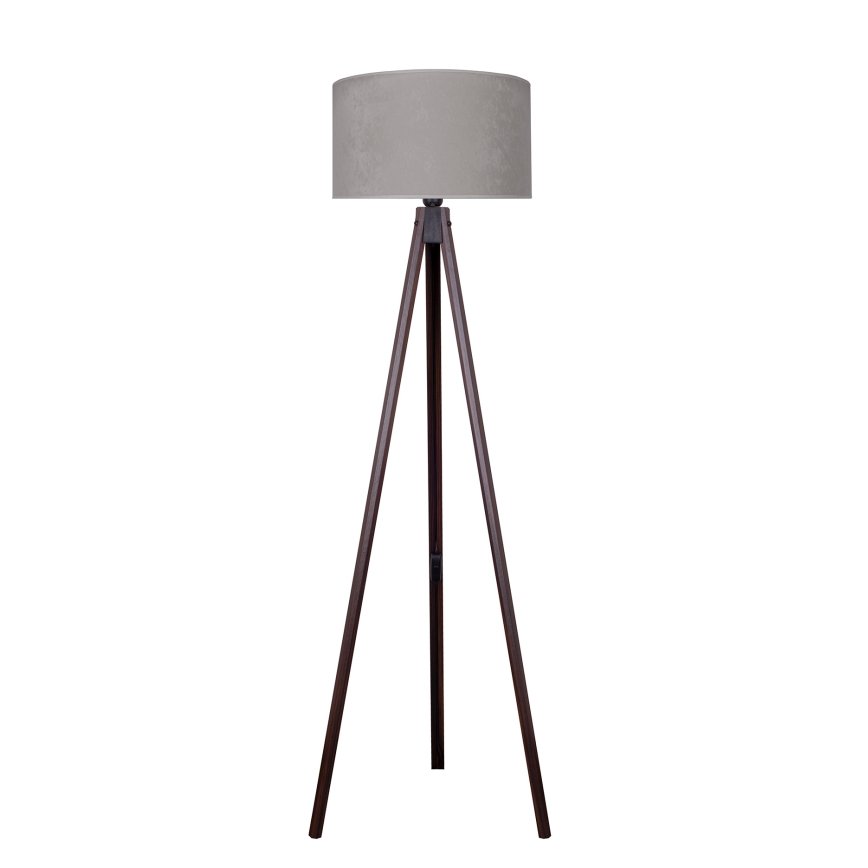 Brilagi - Lampa podłogowa VELVET 1xE27/60W/230V wenge/szara