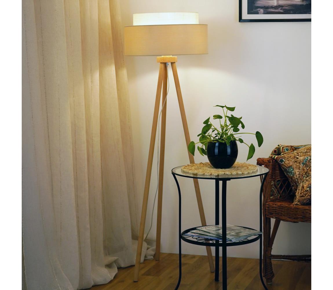 Brilagi - Lampa podłogowa ARIZONA BOHO 1xE27/15W/230V beżowa