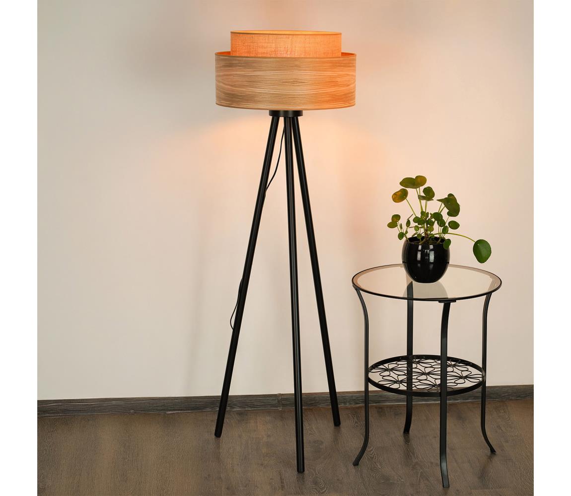 Brilagi - Lampa podłogowa MONTANA BOHO 1xE27/15W/230V brązowe/czarne