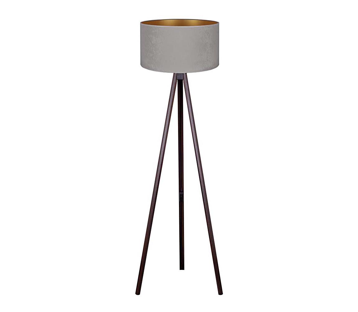 Brilagi - Lampa podłogowa VELVET 1xE27/60W/230V wenge/szara