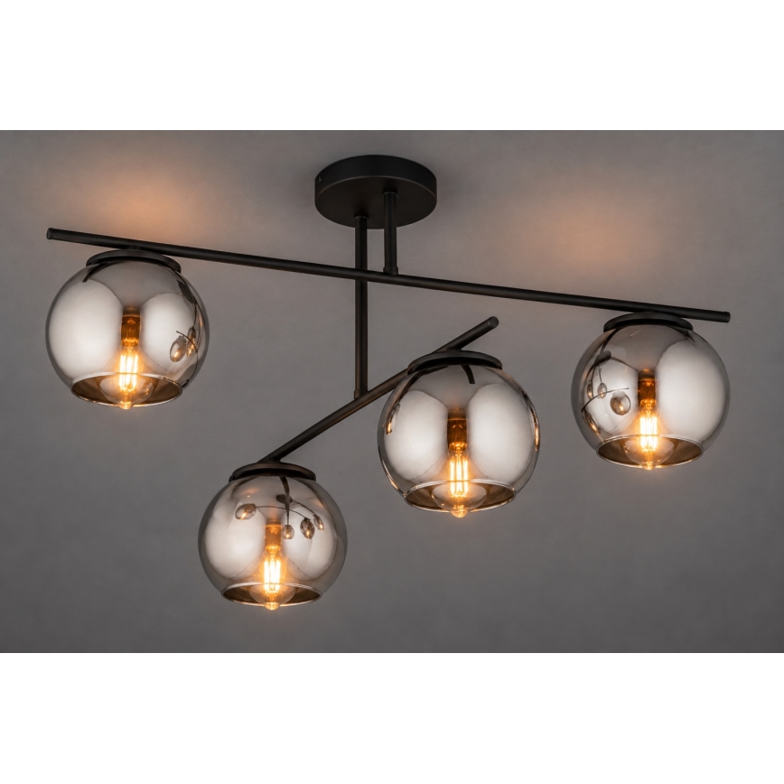 BRILAGI - Lampa przysufitowa DIOR 4xE27/60W/230V czarna/przydymiona szara
