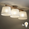 BRILAGI - Lampa przysufitowa LED LATTE SABIA 3xE27/15W/230V sosna/biała
