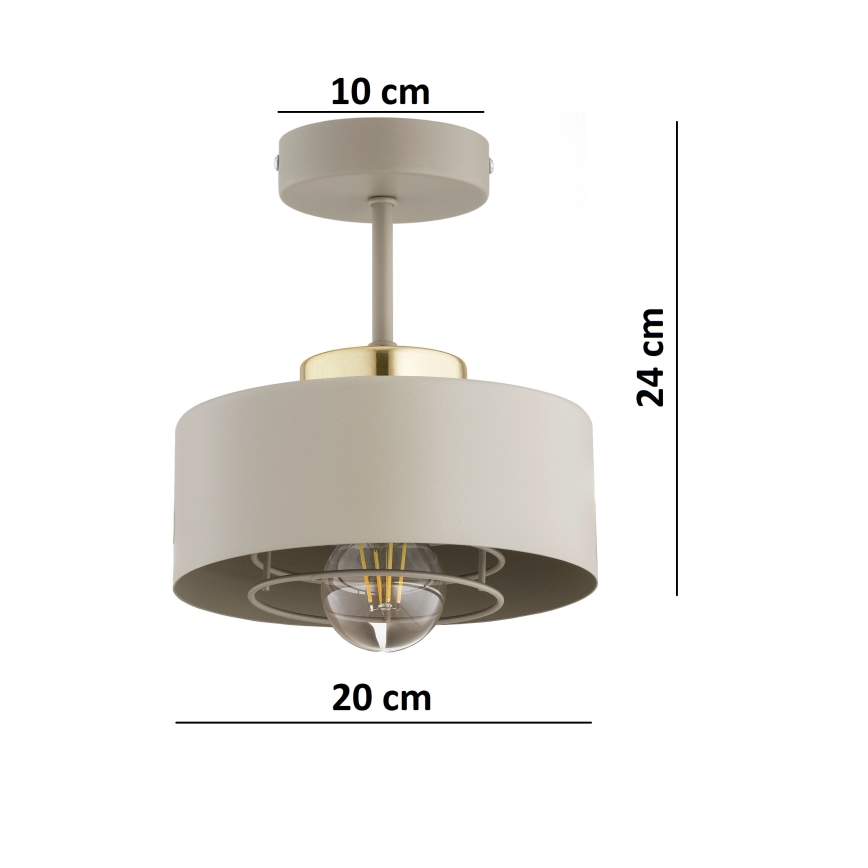 BRILAGI - Lampa przysufitowa SPRING 1xE27/60W/230V śr. 20 cm beżowa/złota