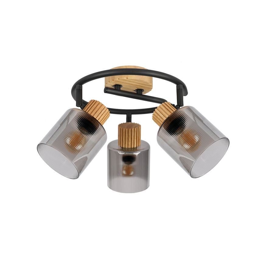 Brilagi - Lampa punktowa HYGGE 3xE14/15W/230V drewno/dymione