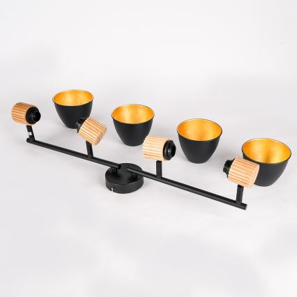 Brilagi - Lampa punktowa ODENSE 4xE14/10W/230V drewno/czarny